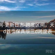 天齐网-更新日志-跨度区间，天齐网3d首页保真版三d跨度表